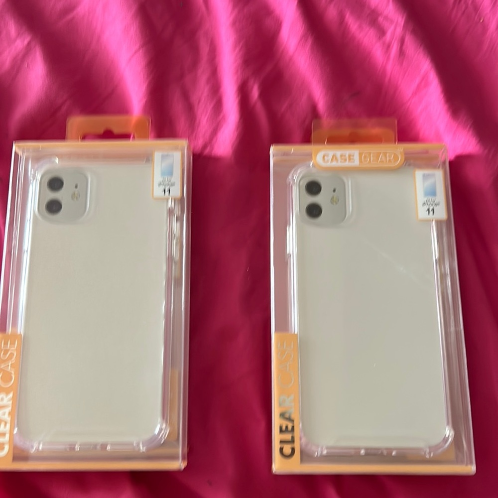 2pk CLEAR iPhone 11 case for decoration